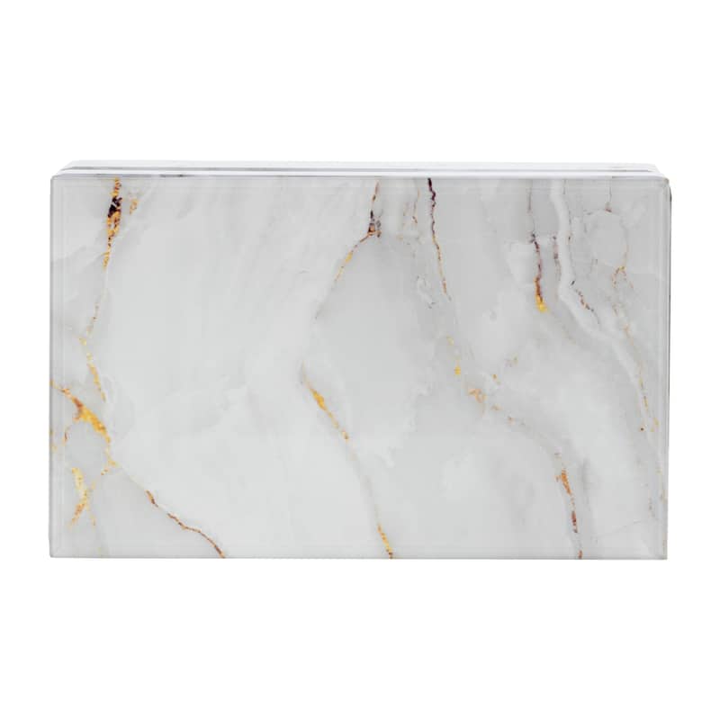Modern Statement Decorative Box with Abstract Finish and Lid