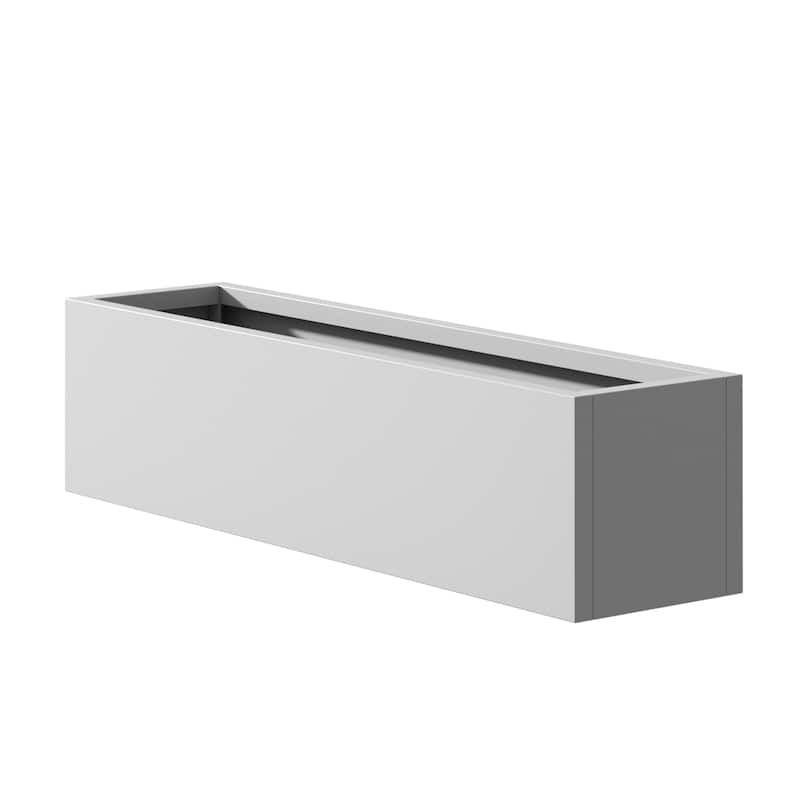 Metal Movable Planter Box with Trellis Privacy Screen Planter Box with Lockable Wheels