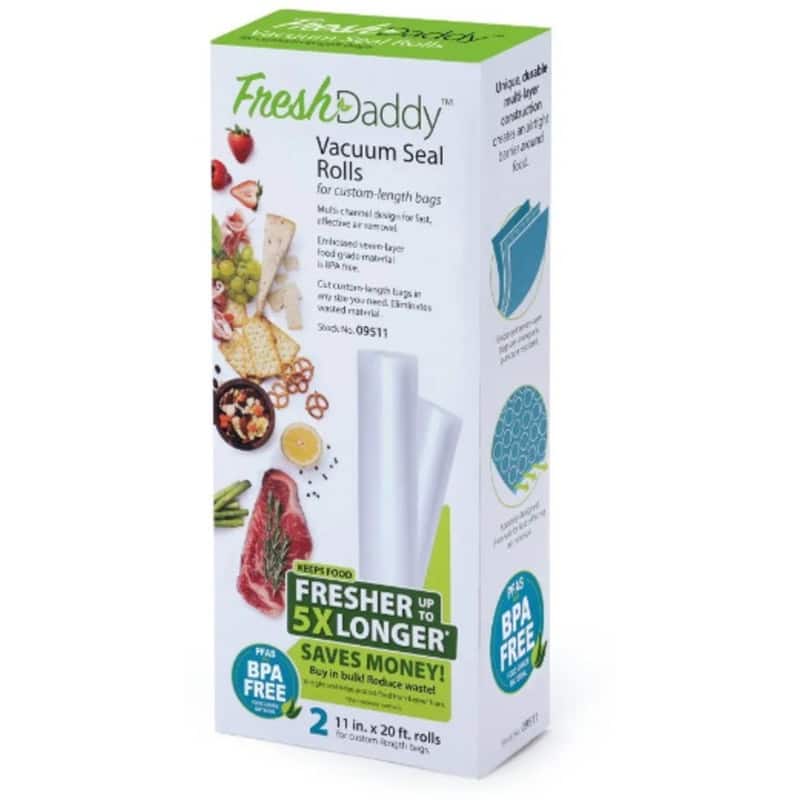 Presto 09511 Fresh Daddy 11 in X 20 ft. Vacuum Seal Roll - White