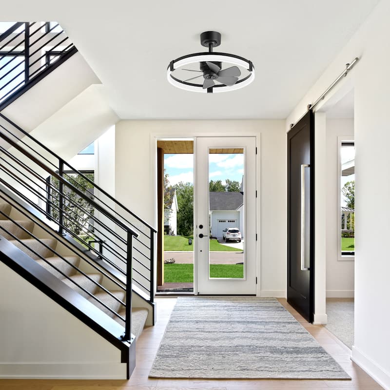 20"/23" Low Profile Dimmable Smart Ceiling Fan with Lights and Remote(6/7 ABS Blades)