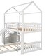 preview thumbnail 29 of 35, Twin Over Twin Bunk Bed with Two Drawers and Slide