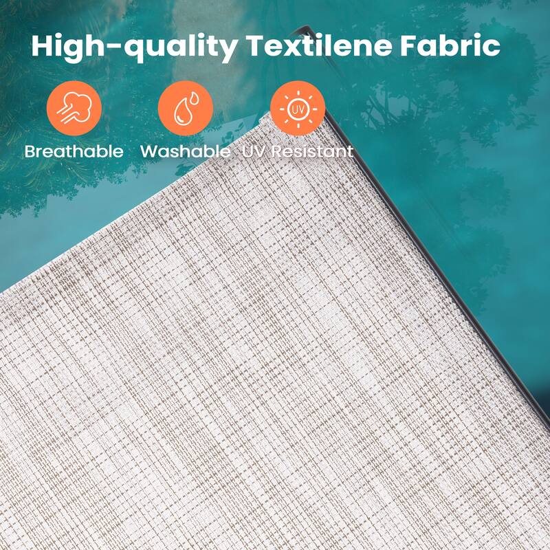 2PC Outdoor Patio Adjustable Chaise Lounge Chairs