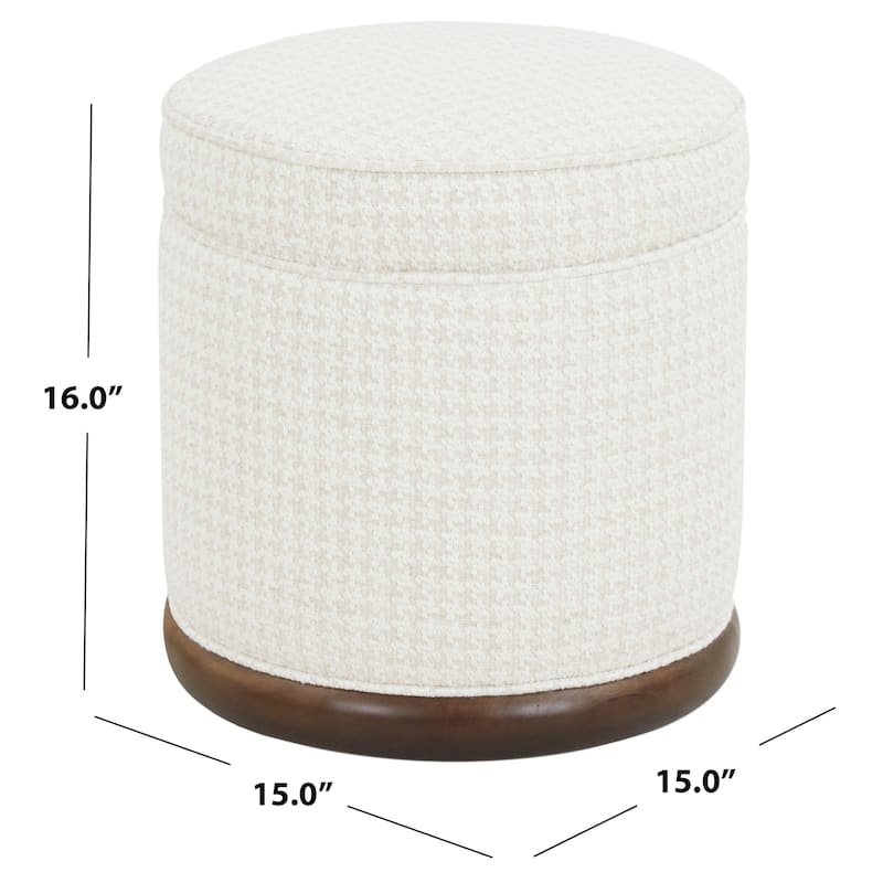 SAFAVIEH Couture Fiorelli Round Boucle Ottoman