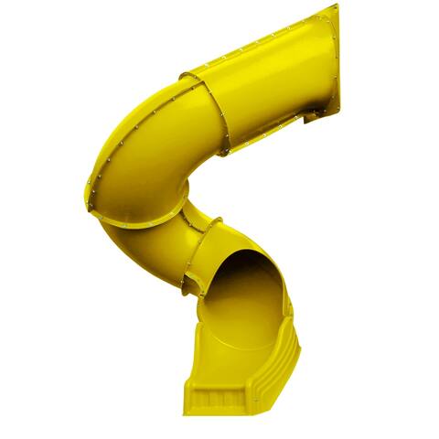 Swing-N-Slide Yellow Turbo Tube Slide - Mounts to 7' Platform - 118.75"H x 58.69"W x 63.44" L