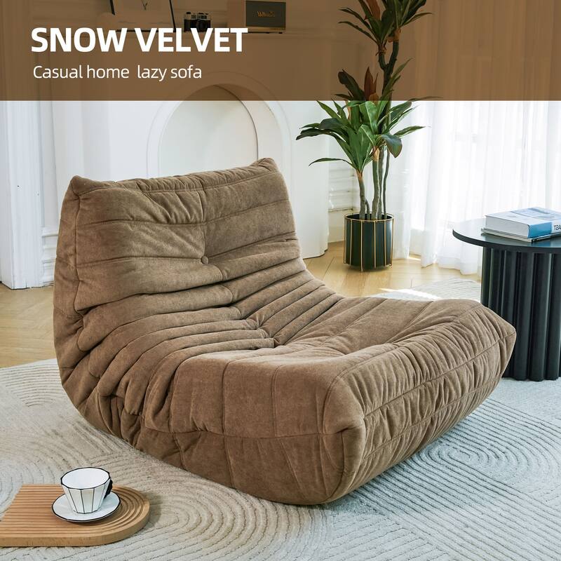 Ergonomic Design Stable Bean Bag Sofa,Armless Floor sofa Bean Bag Chair for Adults Fireside Bean Bag Lounger Memory Foam Chair