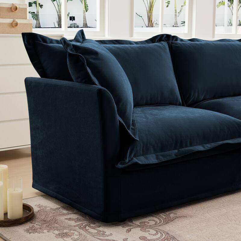 Upholstered Armchair Set of 2, Living Room Reading Chair with High Back Pillows, Removable Chair, Cover Modern Single Sofa Chair