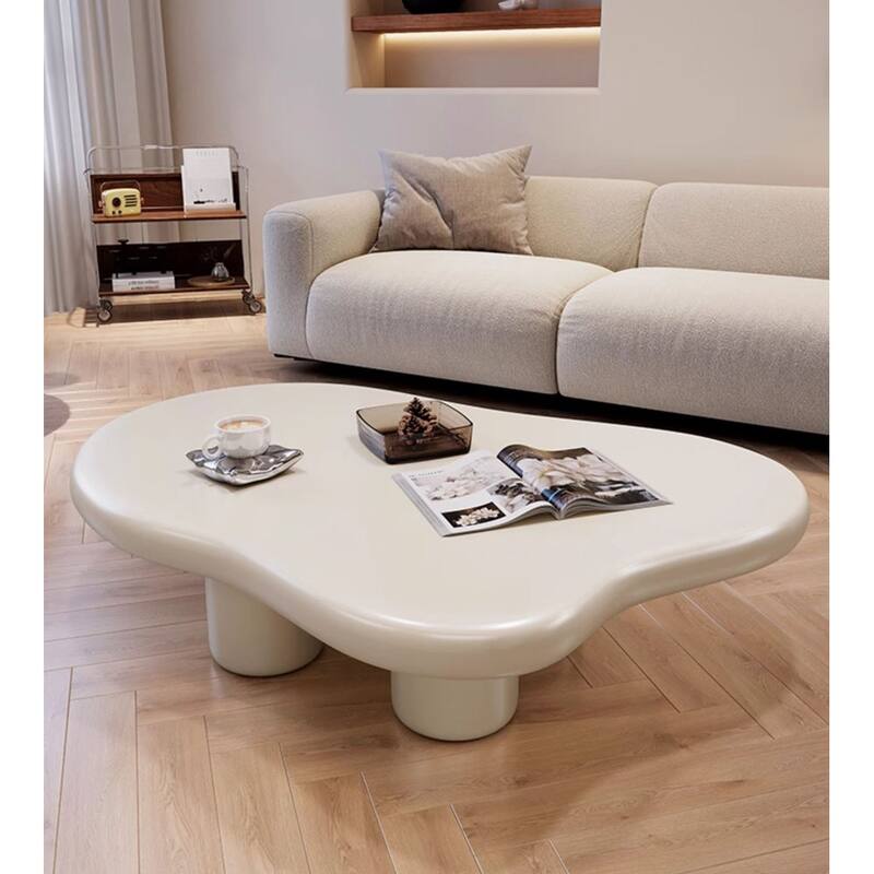 Creamy Cloud Coffee Table with Four Legs