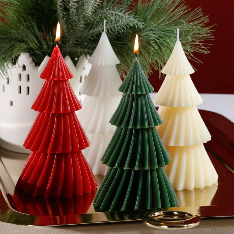Twinkle Tree Decorative Holiday Candles, Set of 6