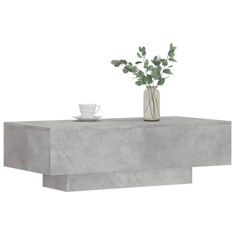 vidaXL Coffee Table Concrete Grey Engineered Wood Medium Modern - 19.5 x 39.4 x 12.2