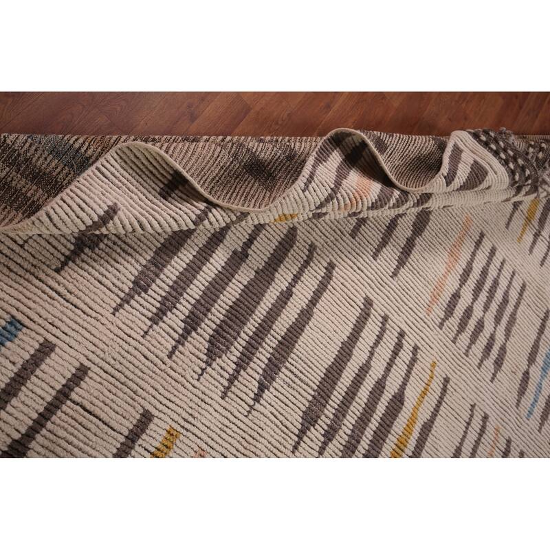 Moroccan Oriental Large Area Rug Handmade Living Room Wool Carpet - 11'9"x 18'9"