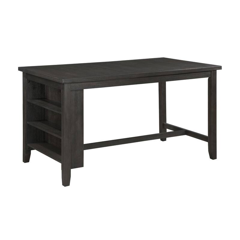 Fordham Dark Grey Dining Table with Storage Shelf