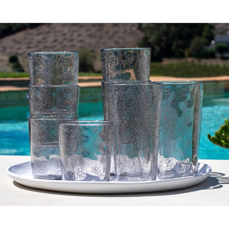 Fizz Bubbles Drinkware Set, 17 Oz & 24 Oz, Set of 8