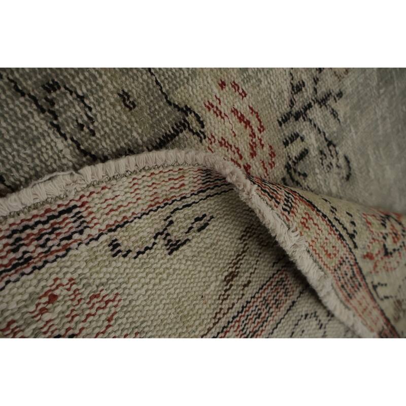 Hand Knotted Oriental 100% Wool Carpet Transitional Floral Green Anatolian Area Rug - 8' 8'' X 5' 6''