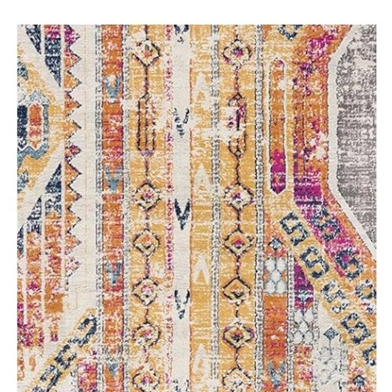 HomeRoots Abstract Modern Runner Area Rug