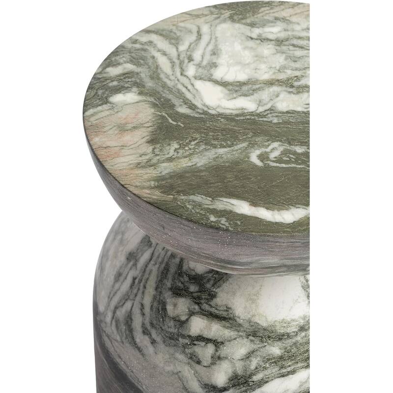 Studio London Marble Effect Side Table and Selene Stool with No assembly