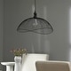 preview thumbnail 1 of 11, Sylvia River of Goods Metal Woven Curved Shade Double Hanging Pendant Light - 19.75" x 18.75" x 13.25/61.25"