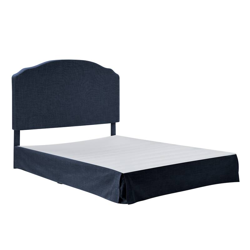 Kristian Traditional Bedroom Machine Washable Slipcovered Bed with Variety Fabric Choice Set-QB by HULALA HOME