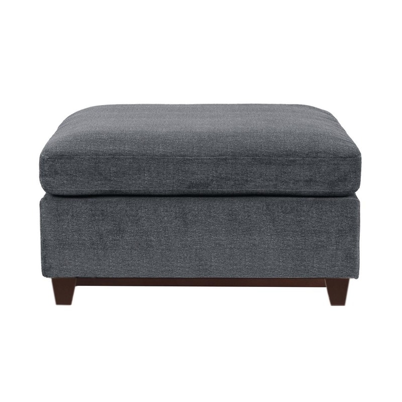 Modular Living Room Furniture Ottoman Ash Chenille Fabric 1pc Cushion Ottoman Couch