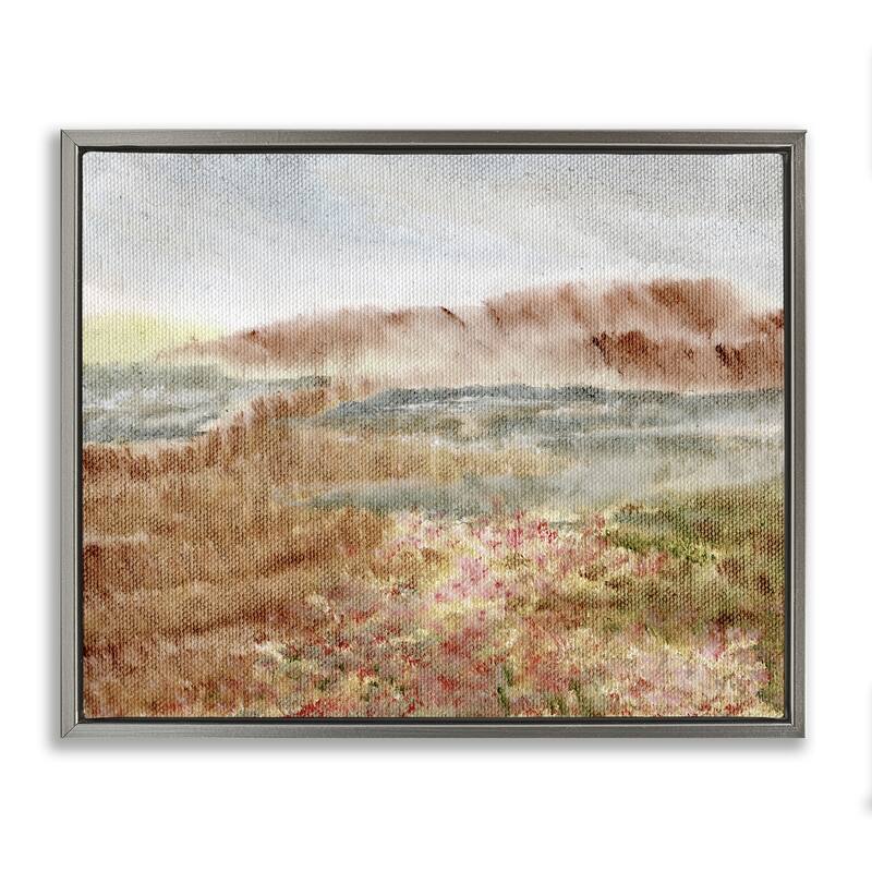 Stupell Vast Earthy Desert View Framed Floater Canvas Wall Art Design By Nikita Jariwala - 21 x 17 - Grey