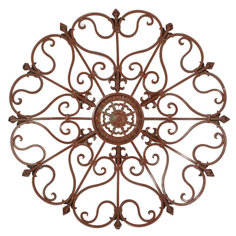 Brown Metal Scroll Home Wall Decor