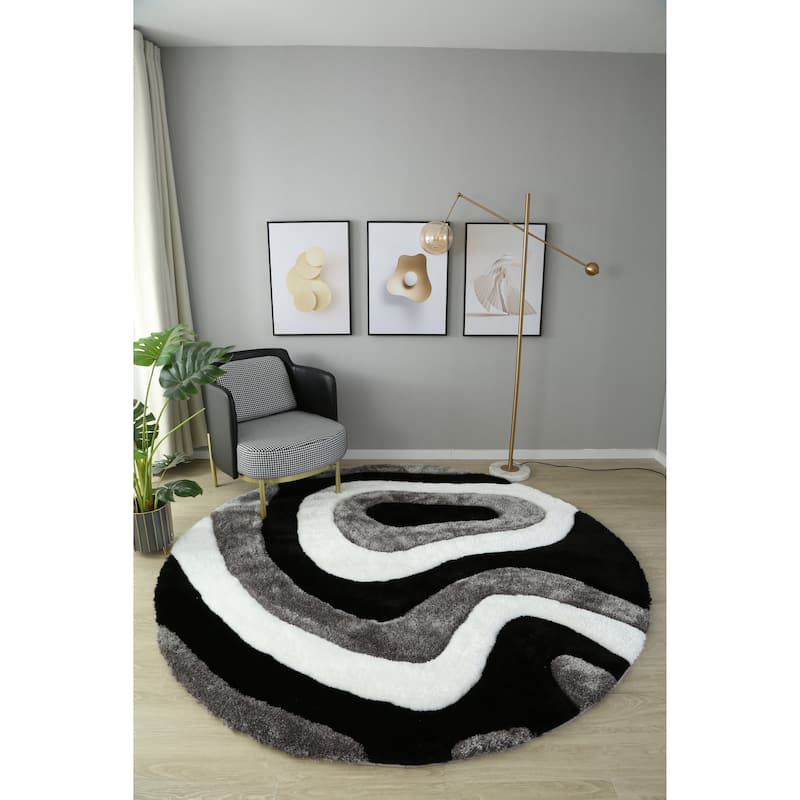 Mateos Shag Abstract Designed Area Rug