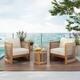 Option Teak Look + Beige Cushion + Rope
