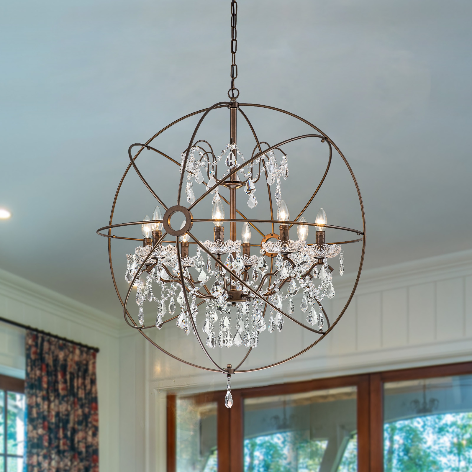Overstock globe chandelier discount