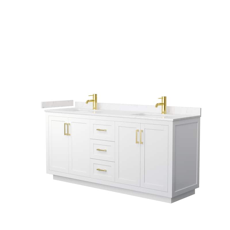 Miranda Double Vanity Set, Cultured Marble Top, No Mirror