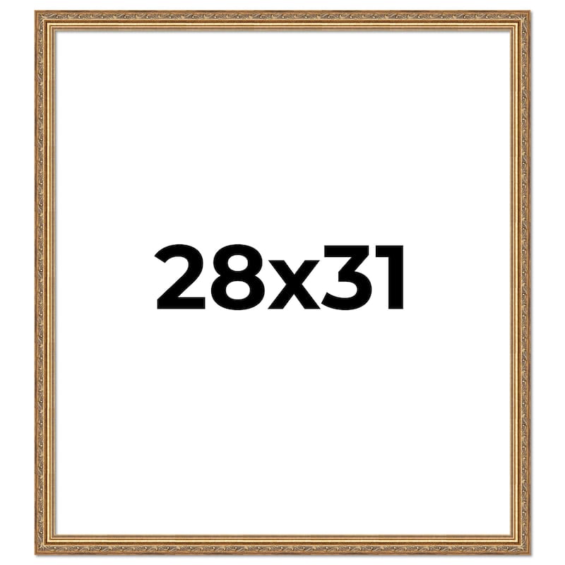 28x31 Frame Red Solid Wood Picture Frame Width 1.75 Inches | Interior Frame Depth 1 13/16 Inches