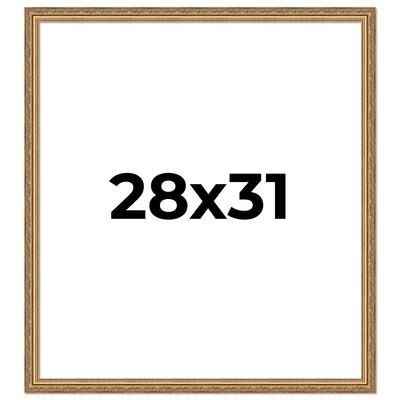 28x31 Frame Red Solid Wood Picture Frame Width 1.75 Inches | Interior Frame Depth 1 13/16 Inches