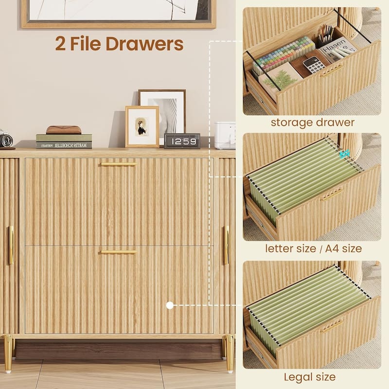 2 Drawer File Cabinet Filing Cabinet Home Office 2 Door Storage