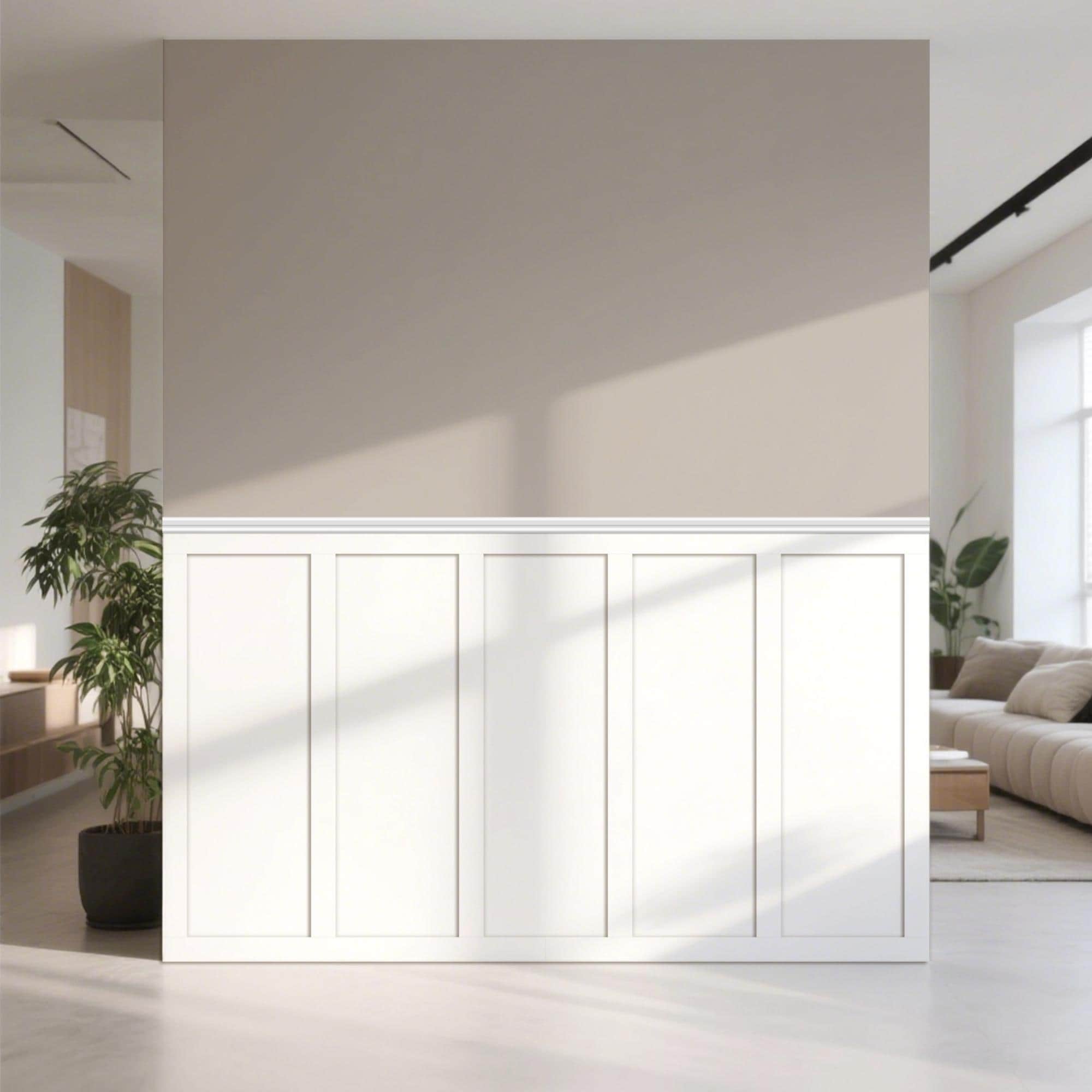 Decozayn Wainscoting Molding Kit – 4 Pre-Cut Frames (60x40 Cm) For Wall Panels, Door Trim, Lightweight & Impact-Resistant Polystyrene