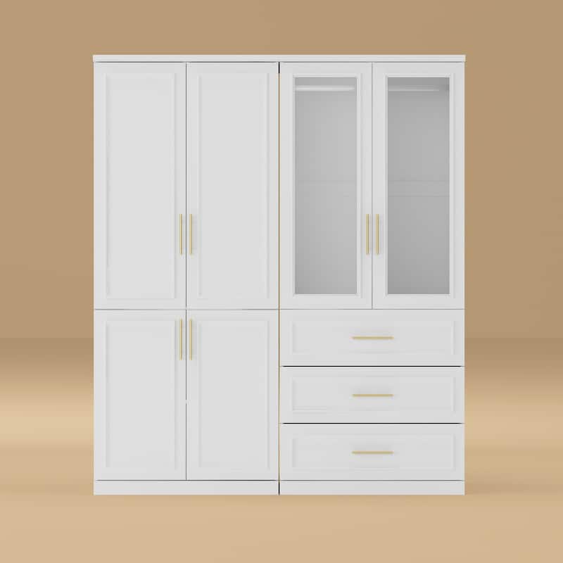 Modular Wardrobe Combo Armoires Closet Freestanding Cabinet Organizer