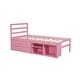 preview thumbnail 39 of 43, Twin Size Wood Platform Bed with Removable Shelves, 2-Storage Drawers, White
