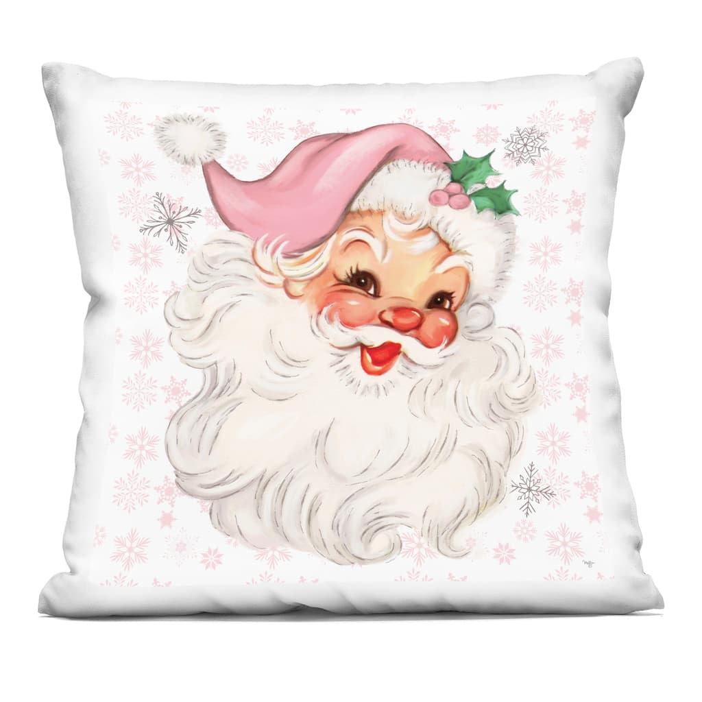 Stupell Pastel Vintage Jolly Santa Decorative Printed Throw Pillow Design by Mollie B.
