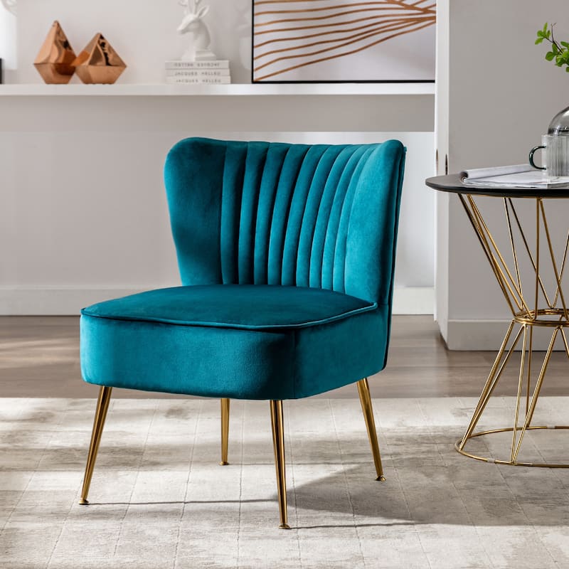 Haven Contemporary Velvet Upholstered Accent Chair