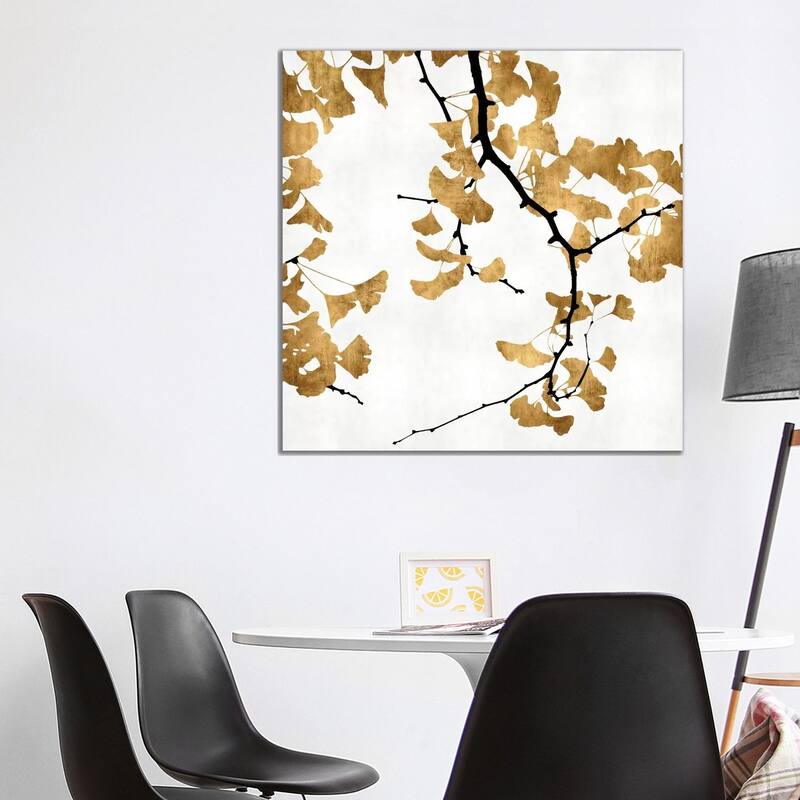 iCanvas "Ginkgo In Gold II" by Kate Bennett Canvas Print - 37x37x1.5