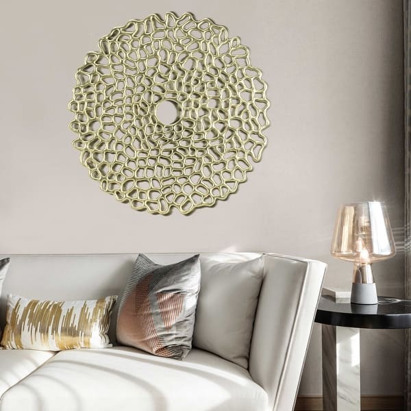 HUJI Abstract Gold Plate Wall Decor Bed Bath & Beyond 32563587