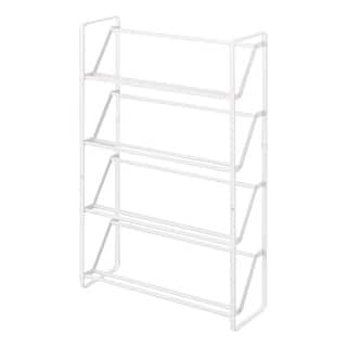 Yamazaki Home Slim Shoe Rack, Steel, Holds 8 to 12 shoes, Holds 26.4 lbs - L 6.89 x W 20.87 x H 31.5 inches