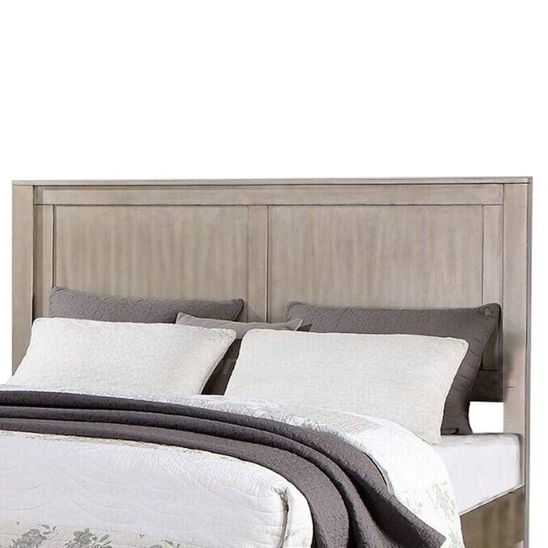 Kali Platform King Size Bed, Panel Design, Large Storage Drawer, Light Tan