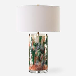 Uttermost Verdant Multi-Colored Table Lamp - 27.75" H X 18" W X 18" D