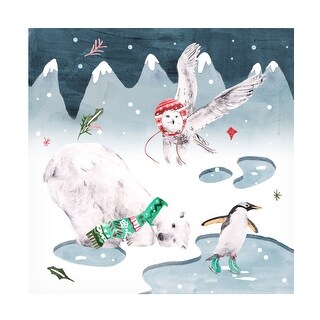 Melissa Wang  'North Pole Friends IV' Canvas Art