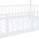 preview thumbnail 20 of 38, Twin over Twin Size Metal Bunk Bed with Slide and Guardrails for Kids, Boys and Girls, Bedroom