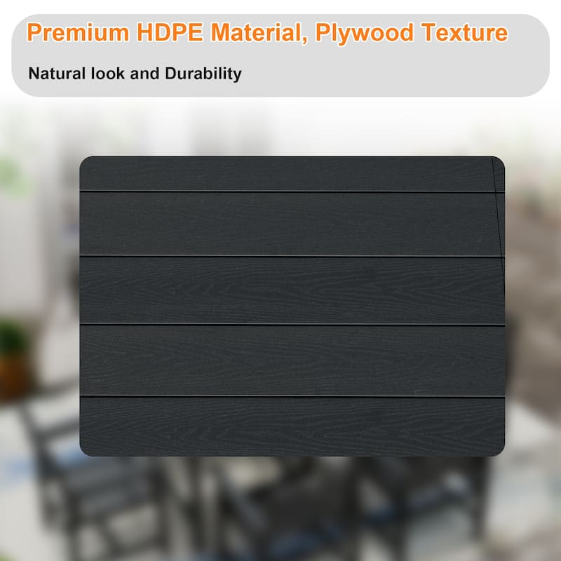 5 Piece HDPE Outdoor Dining Table Sets