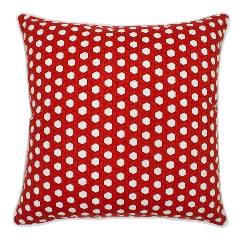 Jiti Outdoor Coastal Nautical Lanyard Geometric Patterned Waterproof Decorative Throw Pillows Cushions for Pool Patio Chair