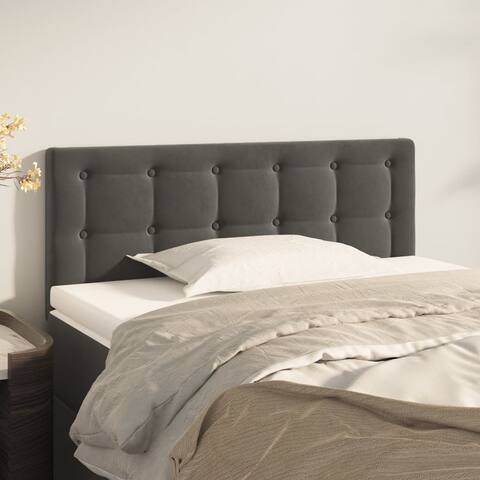 vidaXL Headboard Dark/Light Gray 39.4"x2"x30.7"/34.6" Velvet