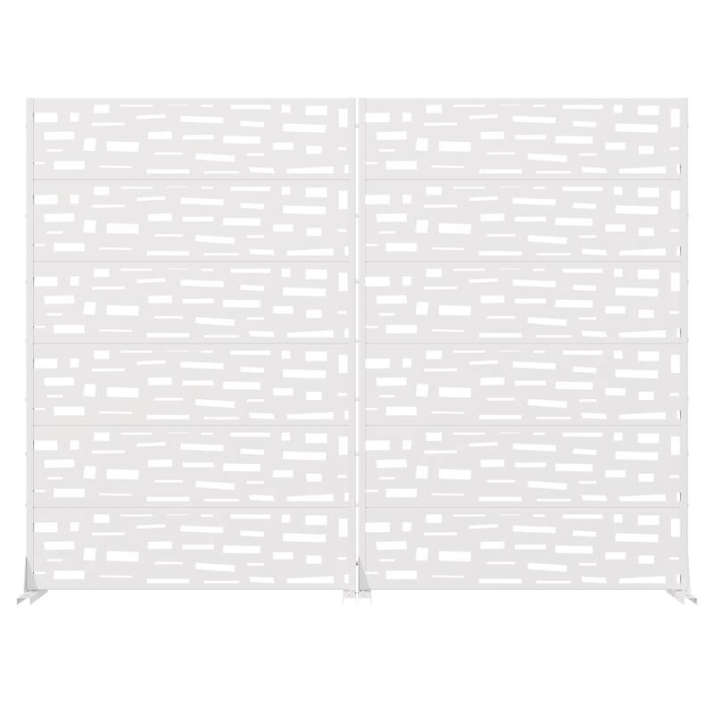 Outdoor Metal Privacy Screen Fence Panel Set of 2