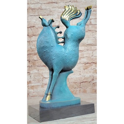 Special Patina Abstract Modern Artwork Rearing Horse Bronze Sculpture