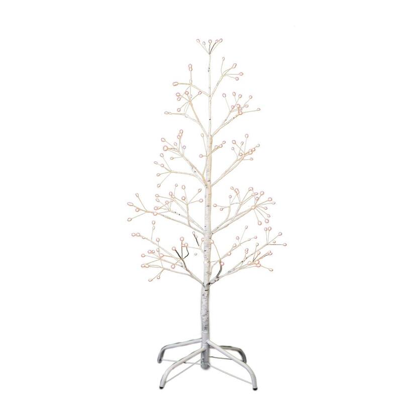 Kurt Adler 3-Foot White Birch Tree with Warm White LED 8 Function Lights