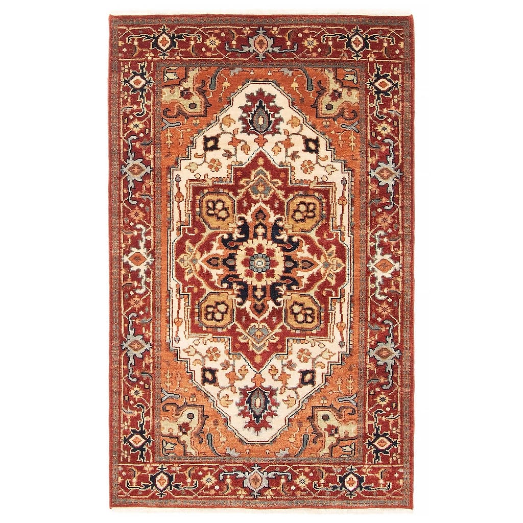 ECARPETGALLERY Hand-knotted Jules Sultane Copper Wool Rug - 3'1 x 5'0